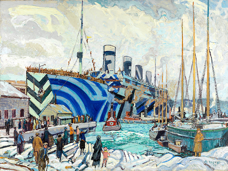Olympic with Returned Soliders by Arthur Lismer